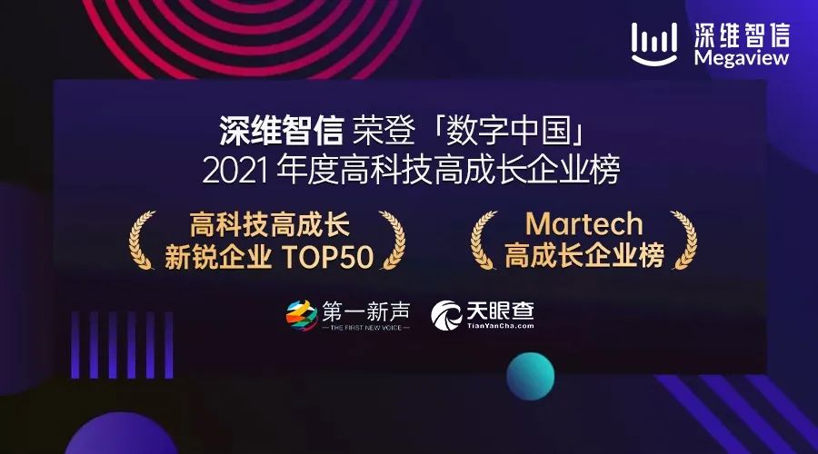 再获殊荣！深维智信荣登 “数字中国 – 2021年度高科技高成长企业系列榜单”！插图