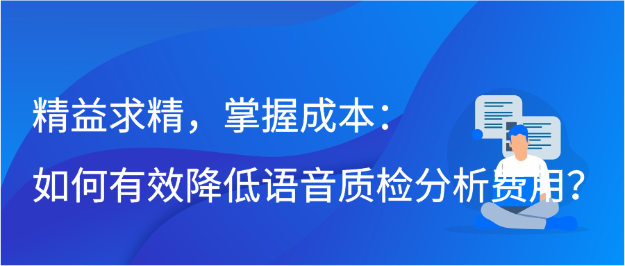 精益求精，掌握成本：如何有效降低语音质检分析费用？