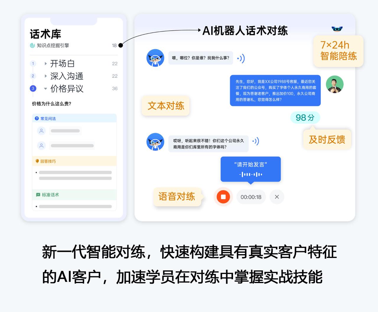 定制化销售对练方案：大模型语音智能对练打造专属沟通技巧插图1