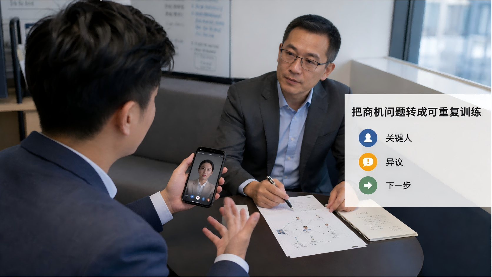 多角色触达率从31%升至68%：一家B2B企业用AI陪练改造关键人推进