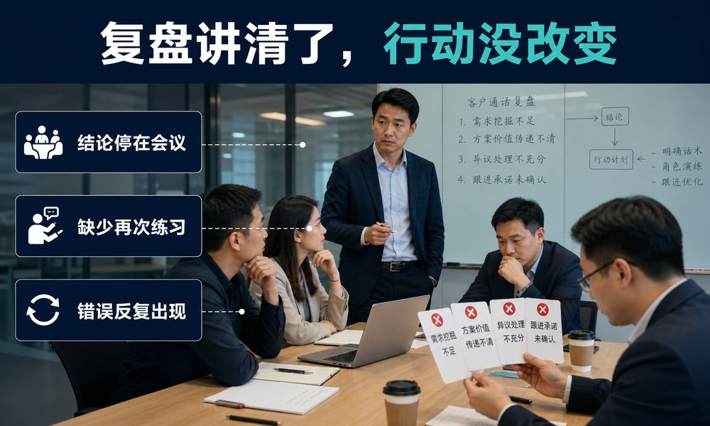 复盘会议结束后能力仍停在原地，AI实战怎样接住下一次改进