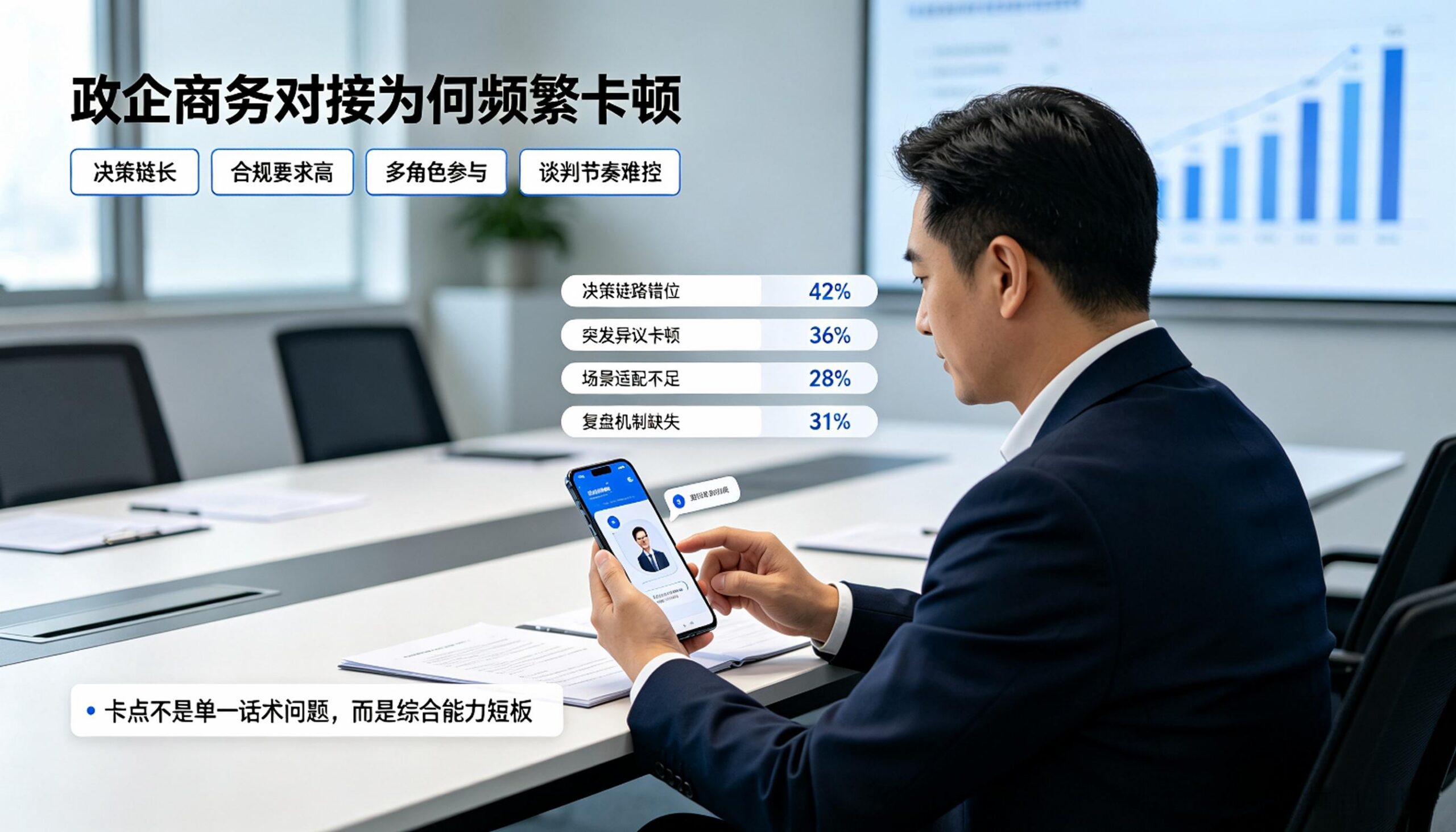 解决商务经理大客户洽谈卡顿，AI销售Roleplay演练提升政企对接能力